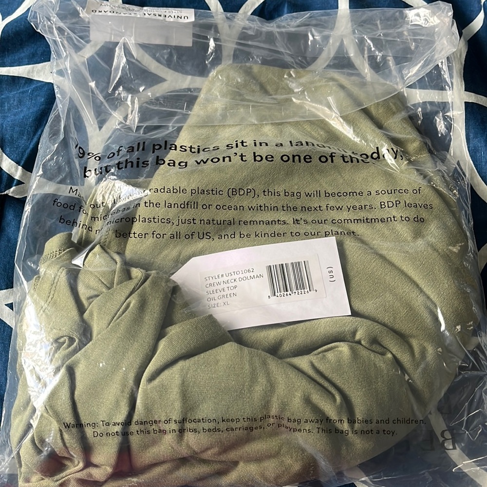 NWT US dolman top olive